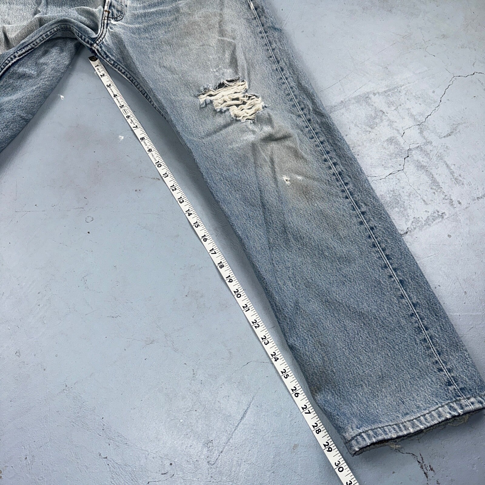 Levis 501 Vintage 90s Mexico Straight Leg Jeans 40x32 Y2K Light Wash Act 38x30