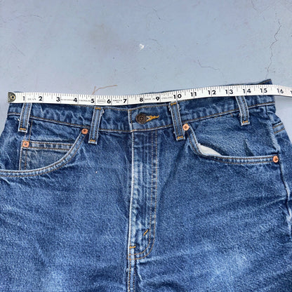 Levis 505 Vintage 90s Orange Tab Jeans Blue Med 501 Wash 33x34 Act 31x33