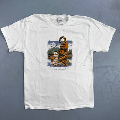 Disney Tiger VTG T Shirt Only One Sad Cute Lonely Love Animals Hope Enjoy USA