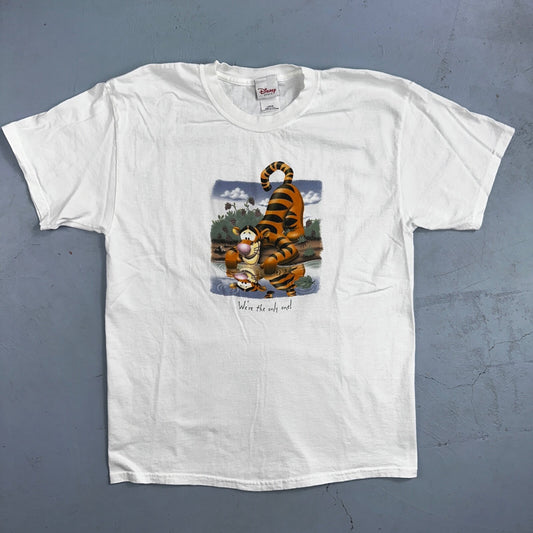 Disney Tiger VTG T Shirt Only One Sad Cute Lonely Love Animals Hope Enjoy USA