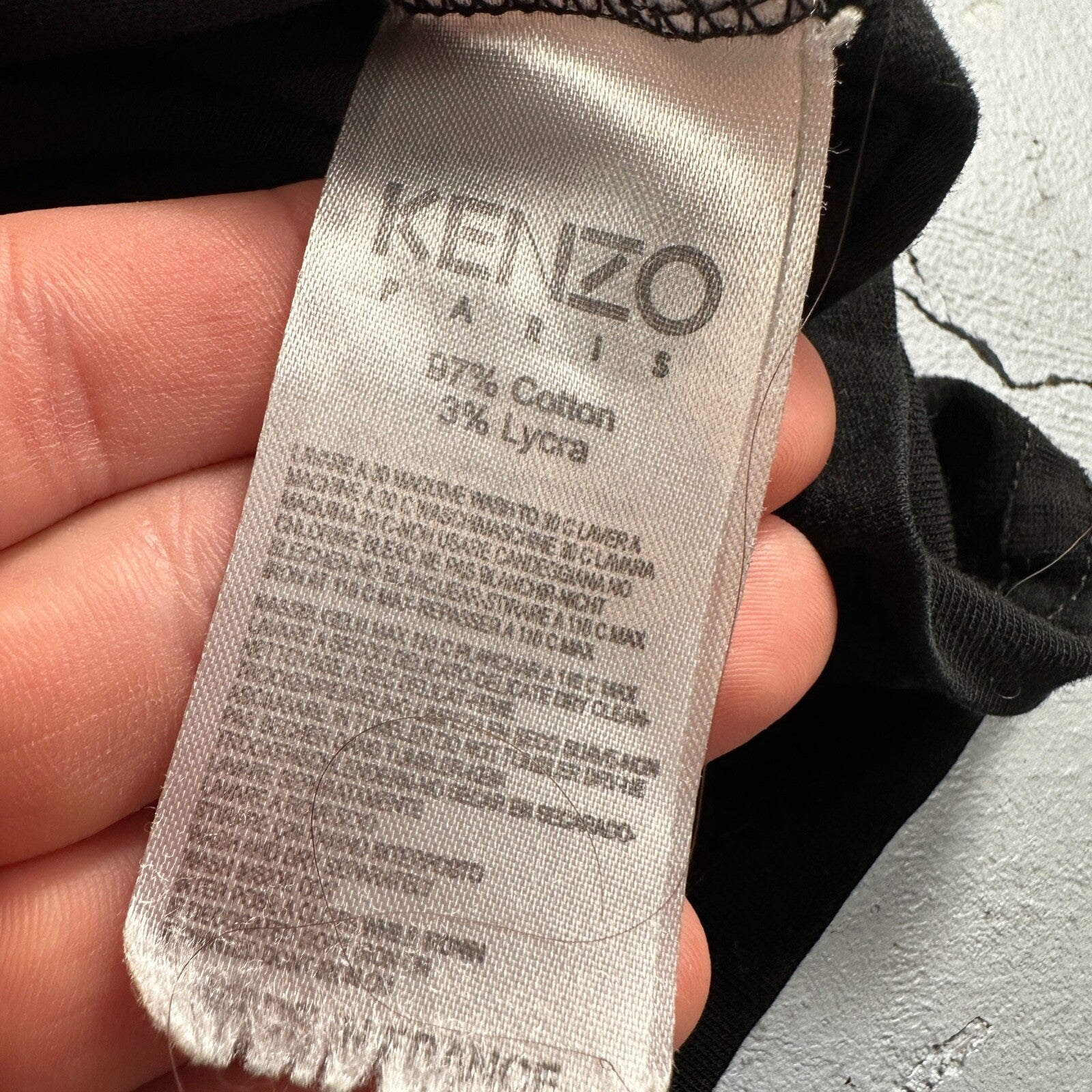 KENZO Paris Classic Tiger T-Shirt Women’s Black Glitter Sparkle Rhinestone Bling