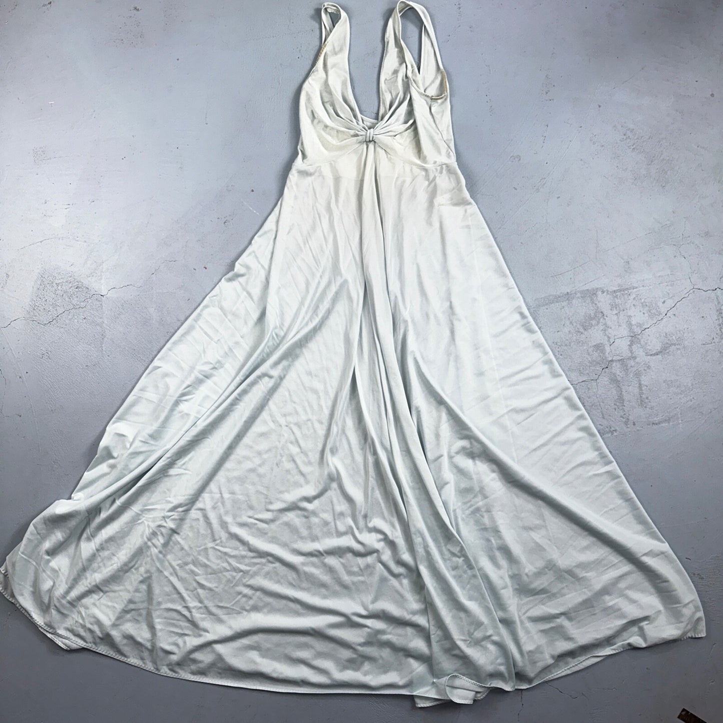 Vintage 1970s Olga Lingerie Slip Dress Sleepwear Full Sweep Nightgown Lace 70s