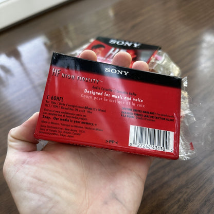 SONY HF 60 90 Minute Blank Audio Cassette Tapes NEW Lot Of 5 Normal Bias