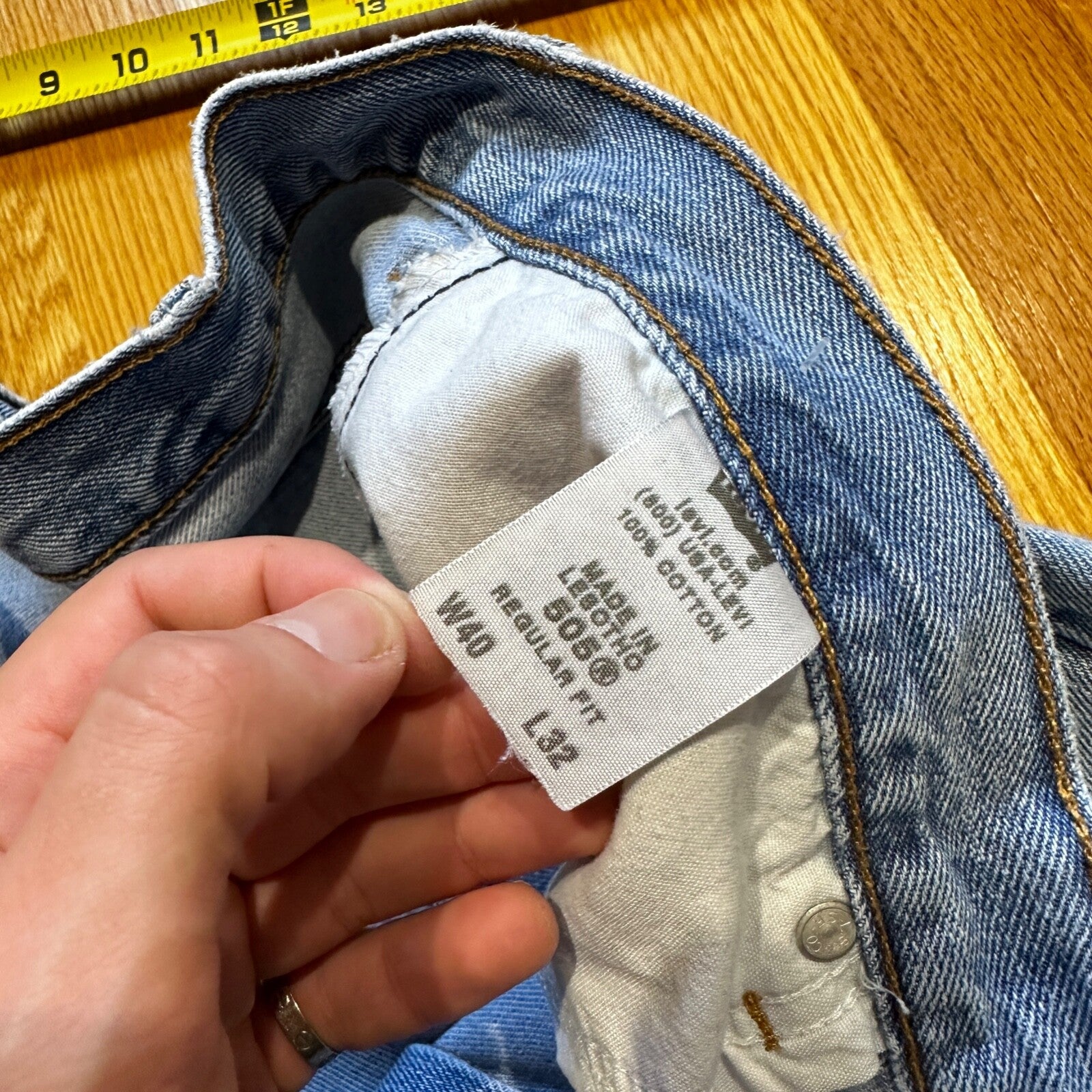 Levis 505 Vintage Y2K Straight Leg XX 2000s Jeans  40x32 Med Wash Act 37x31