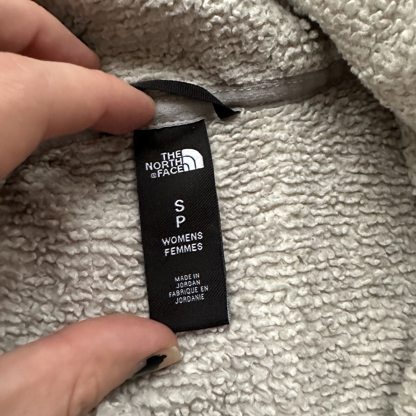 The North Face Fleece Jacket Womens Med Full Zip Sweatshirt Soft Oatmeal Sherpa