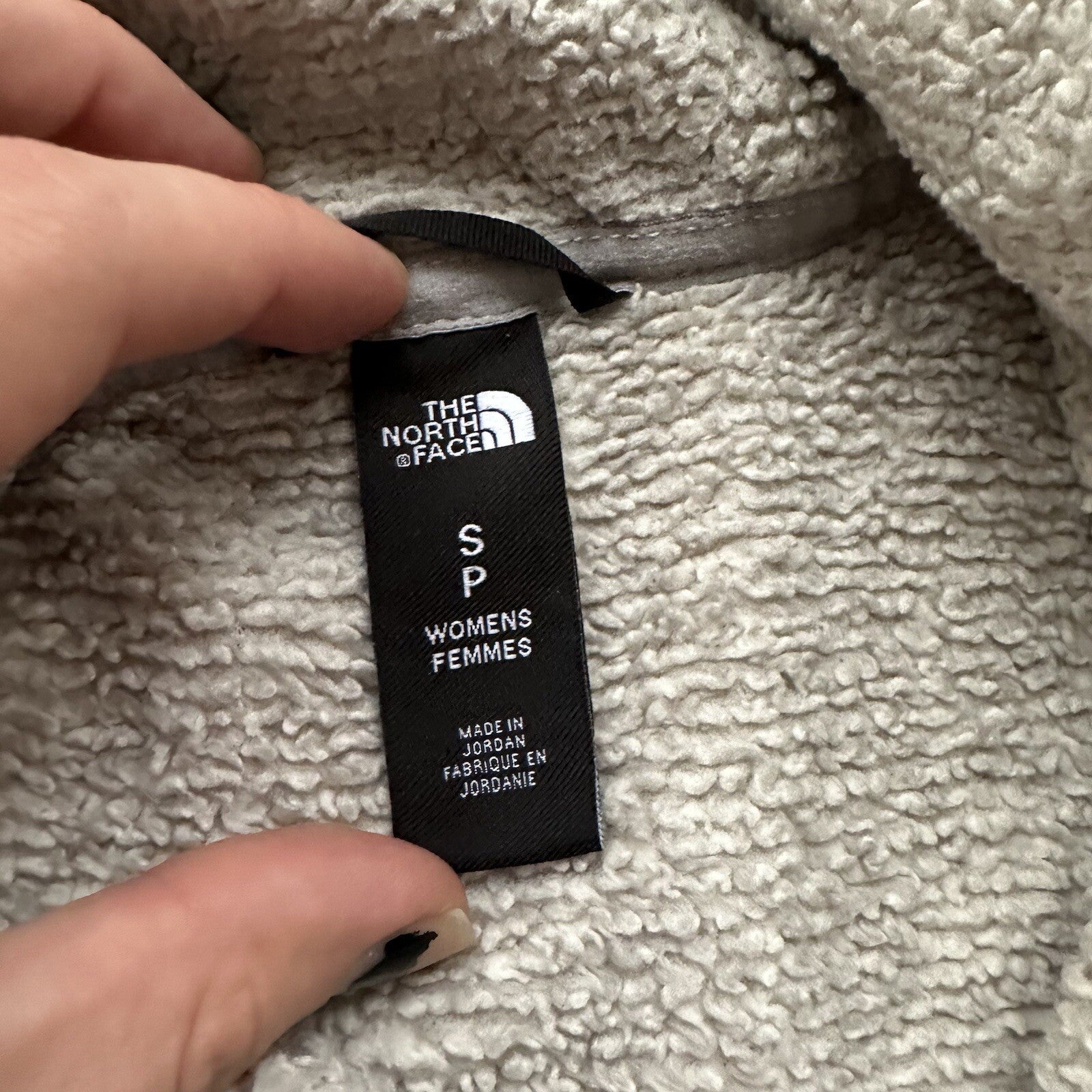 The North Face Fleece Jacket Womens Med Full Zip Sweatshirt Soft Oatmeal Sherpa