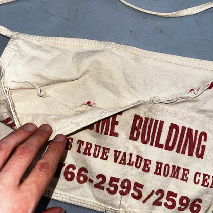 Hanes Vintage 1950's Canvas Nail Waist Apron Phone Number Home & Lumber Supply