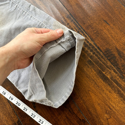 VTG 60s Wrangler USA Grey Corduroy Pants 34S 70s 33x23 Capri Cut Cowboy RARE