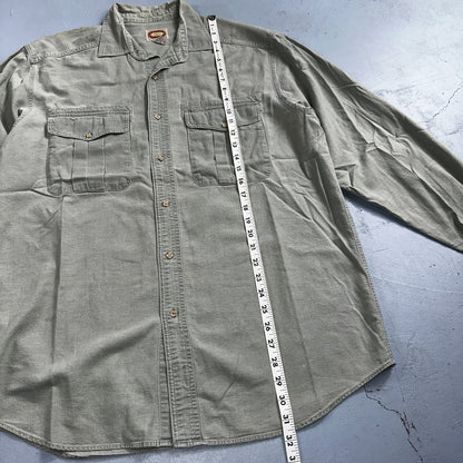 BANANA REPUBLIC 90s Vintage Safari Khaki Long Sleeve Shirt Men's L Outdoor