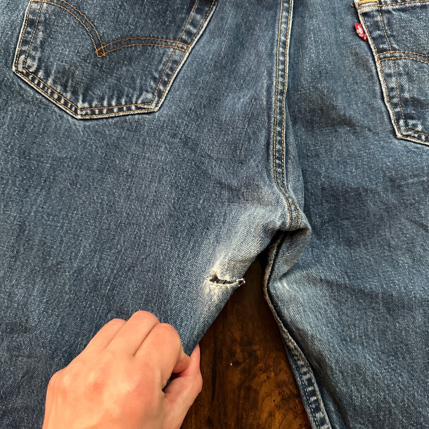 Levis 501 Vintage 90s Straight Leg XX Canada Jeans 36x30 Med Wash Act 34x29