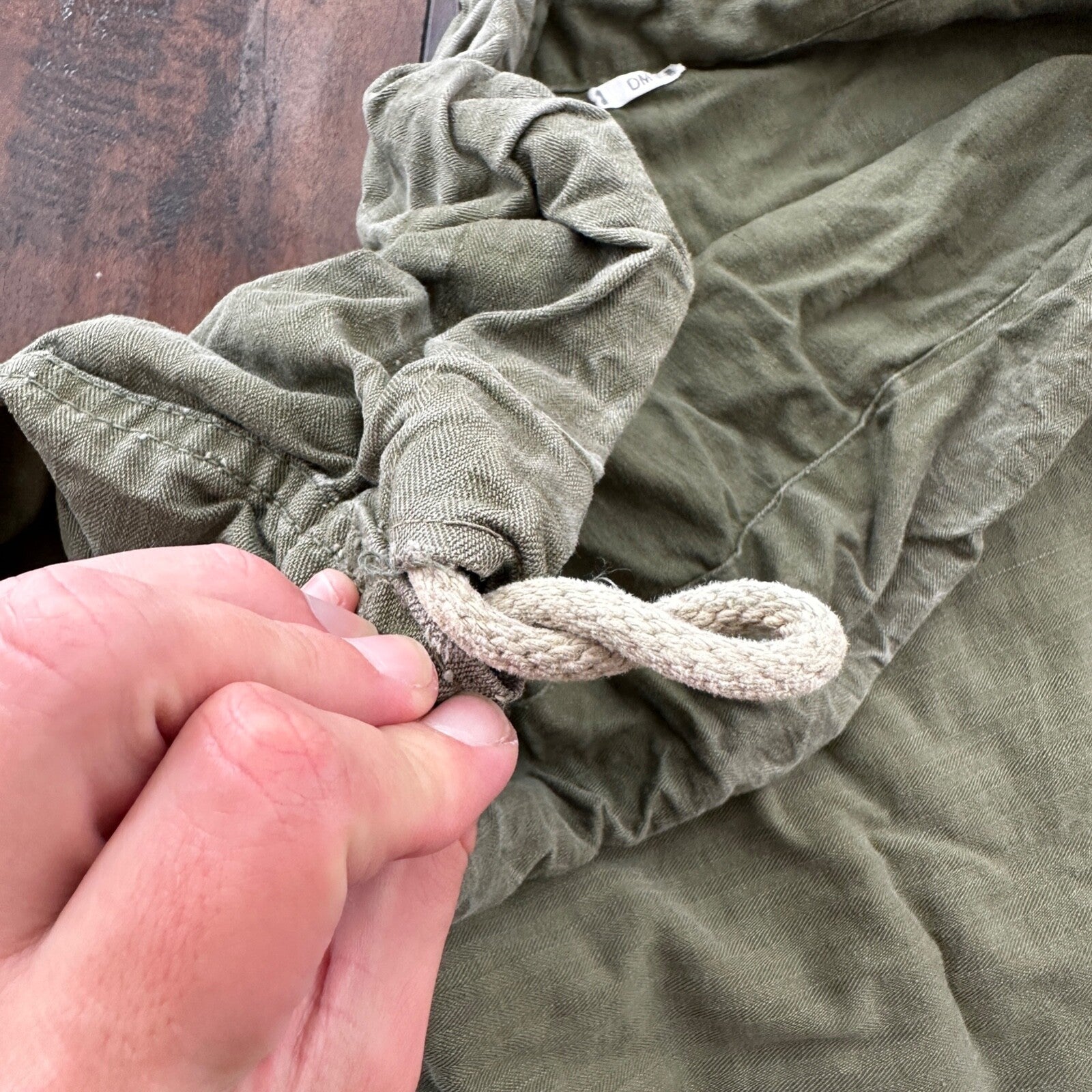 VTG WWII Canvas Garment Laundry Bag HBT Military Denim 1940s 40s 50s Stencil