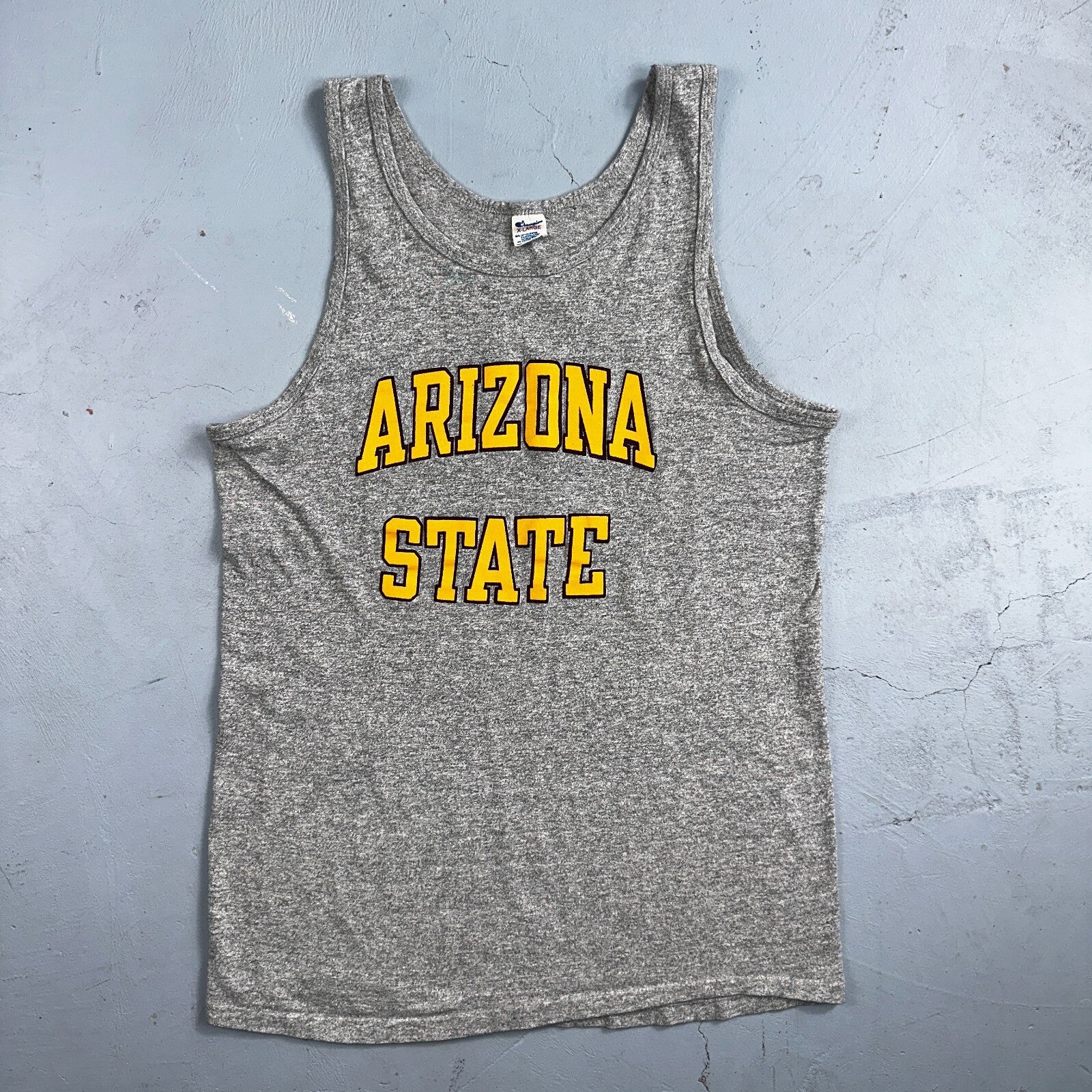 Champion 80s Arizona State VTG T Shirt ASU College University Track Tank Devils