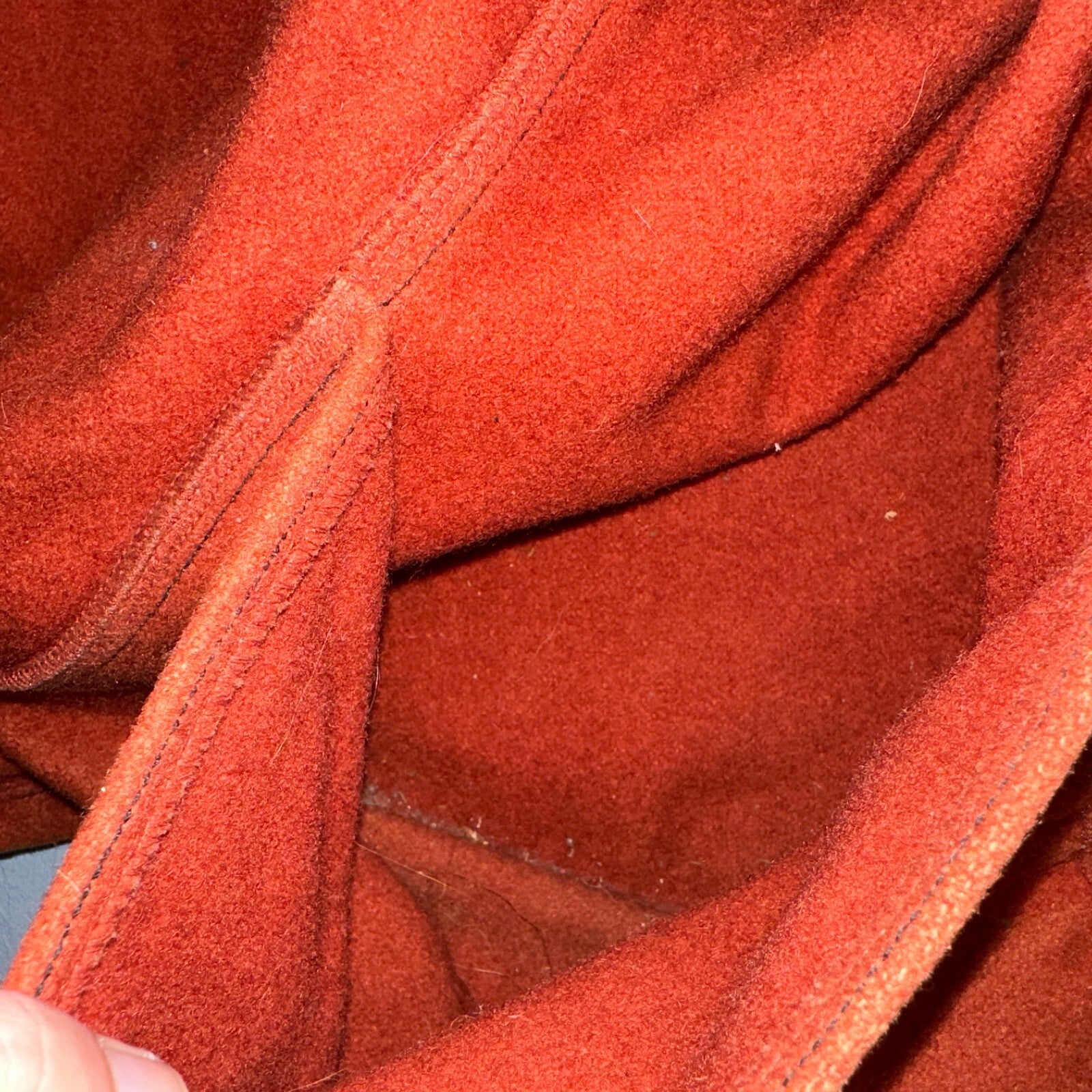 Vintage 60s 70s Wool Delivery Workwear Jacket M Rockabilly Burnt Orange Red