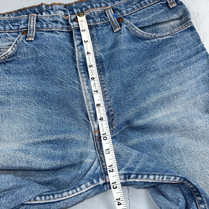 Levis 517 Vintage 90s Canada Orange Tab Bootcut Flare Blue Worn Jeans Act 38x30