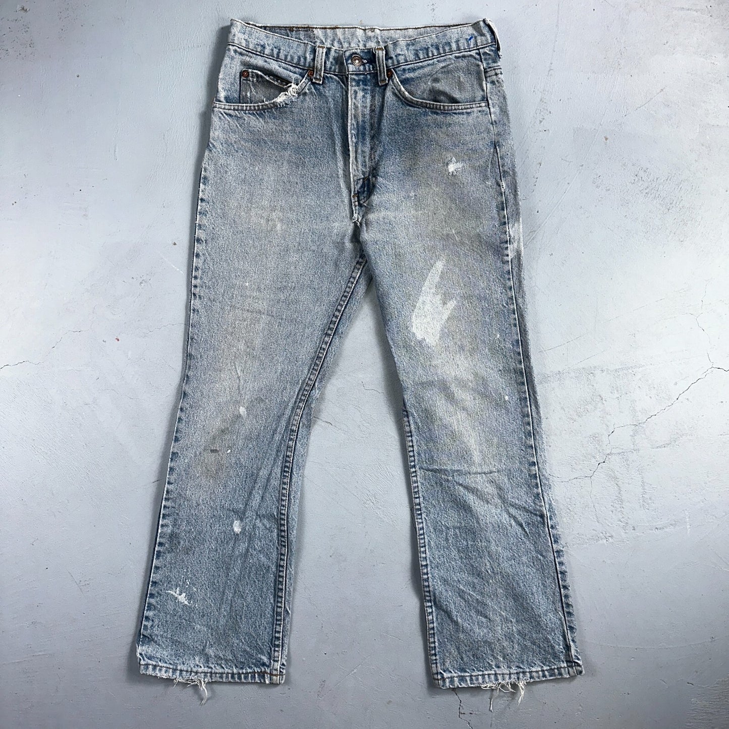 Levis 517 Vintage 80s USA Orange Tab Bootcut Flare Blue Jeans Talon Act 29x28