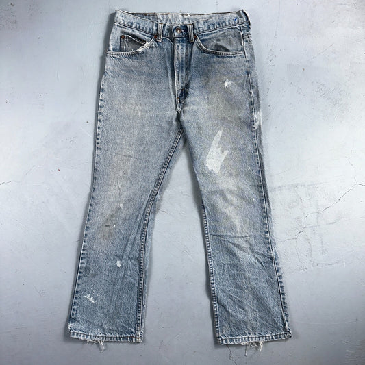 Levis 517 Vintage 80s USA Orange Tab Bootcut Flare Blue Jeans Talon Act 29x28