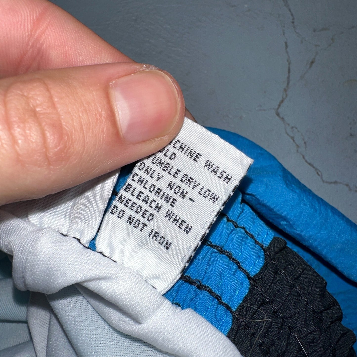 Express Short Surf Swim Trunks Mens L Board Pockets Swimwear Blue Vintage 80s