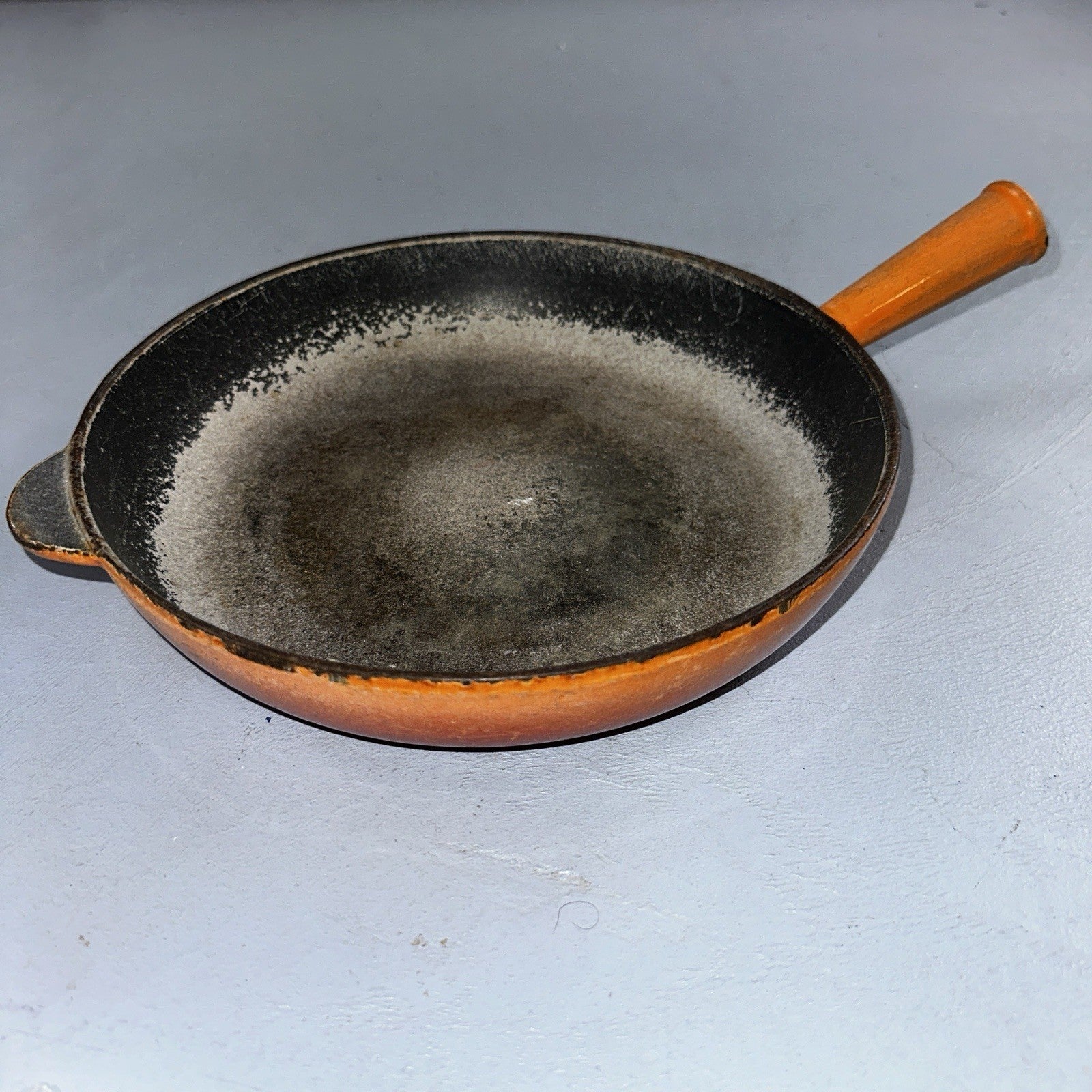 Le Creuset Cast Iron Enamel Cousances No. 24 Skillet Missing Handle Pan