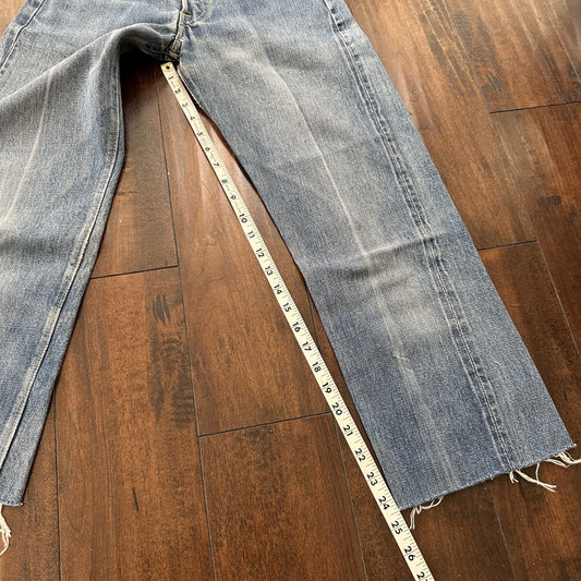 Levis 501 XX Big E True Vintage 60s Redline Denim Capri Jeans 1960s 25x24 Chop