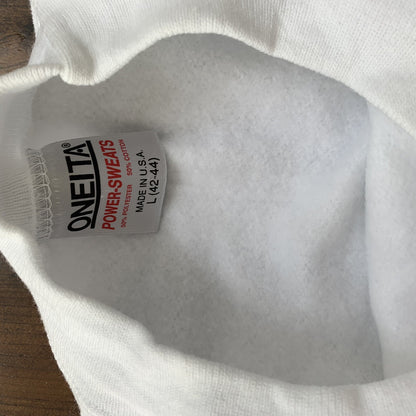Oneita BLANK Vintage White Sweatshirt 90s Essential Lot Rap T Shirt Rare Jumper