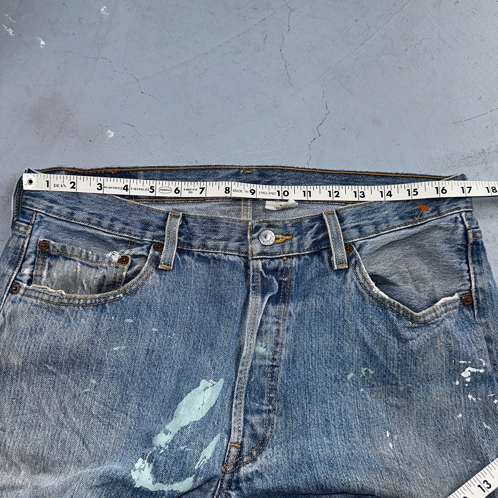 Levis 501 Vintage Y2K XX Straight Leg Jeans Blue Light Wash 35x34 Act 34x34