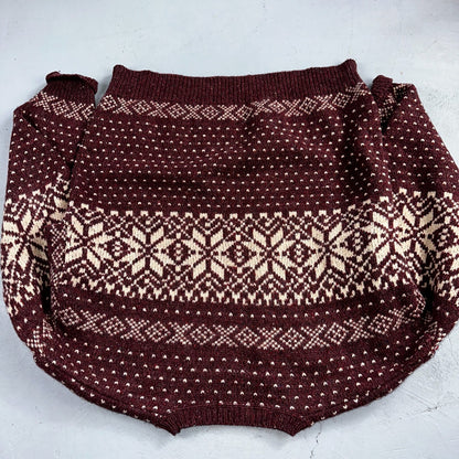 Eddie Bauer Vintage 90s Womens Large Wool Nordic Fair Isle Pullover Sweater