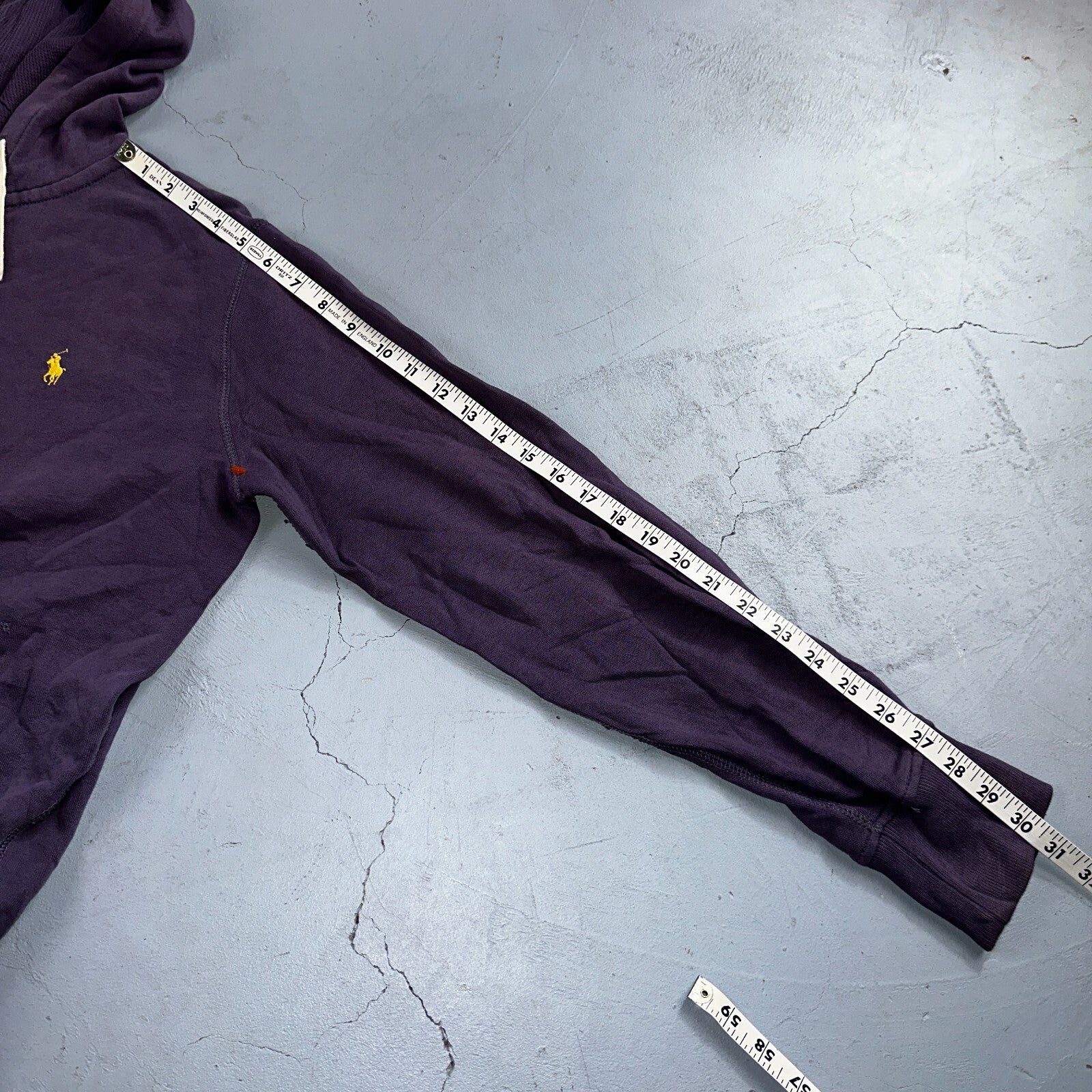 Polo Ralph Lauren VTG Full Zip Hoodie Men’s Size M Cotton Purple Jacket 90s