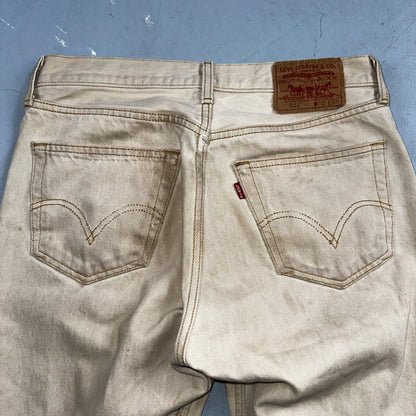 Levis 501 Vintage Y2K Mexico XX Straight Leg Jeans Beige Wash 32x32 Ac 31x28