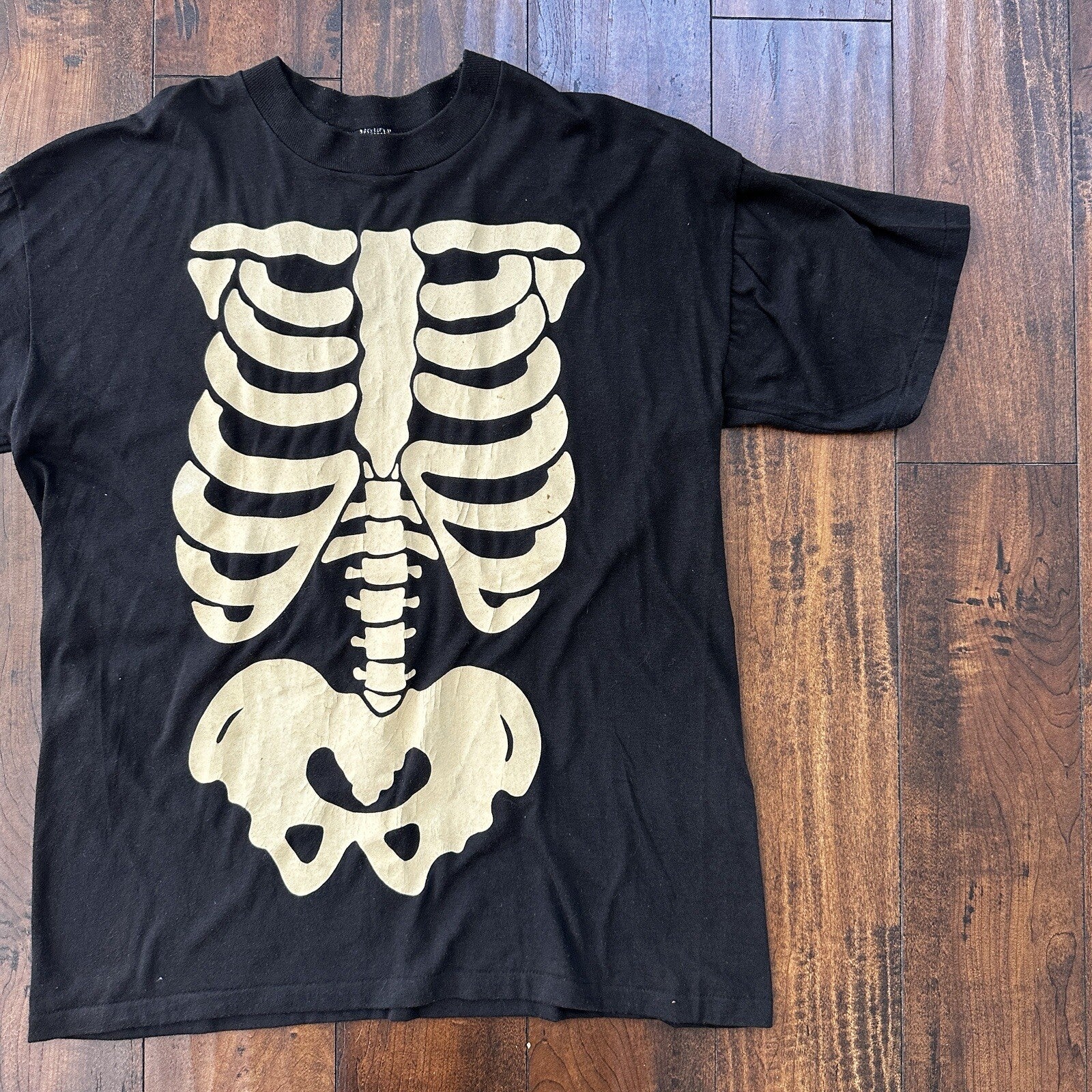 VTG 90s Hallmark Skeleton Bones Leslie Arwin T Shirt Made In USA XL Halloween