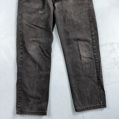 Levis 505 Vintage 90s USA Red Tab Jeans 36x32 Black Light Wash Act 34x27