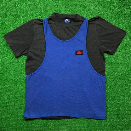 Vintage Nike 1985 Jordan Jumpman Royal Tank Tee T Shirt USA Rare Rap Flight RARE