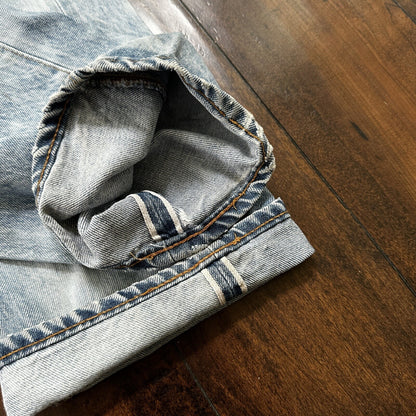 Levis Vintage 80s Redline Selvedge USA 501 XX Jeans Light Wash 32x36 Act 29x31