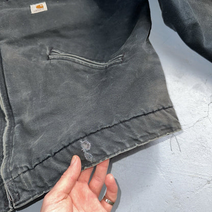 Carhartt VTG Jacket Mens 48 Black Detroit J01 Blanket Lined USA J97 BLK XL