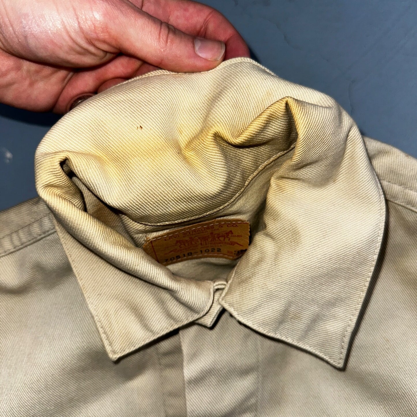 Levis VTG Trucker Jacket 557 Big E Type 3 1960s 60s 70518 1022 White Denim 2