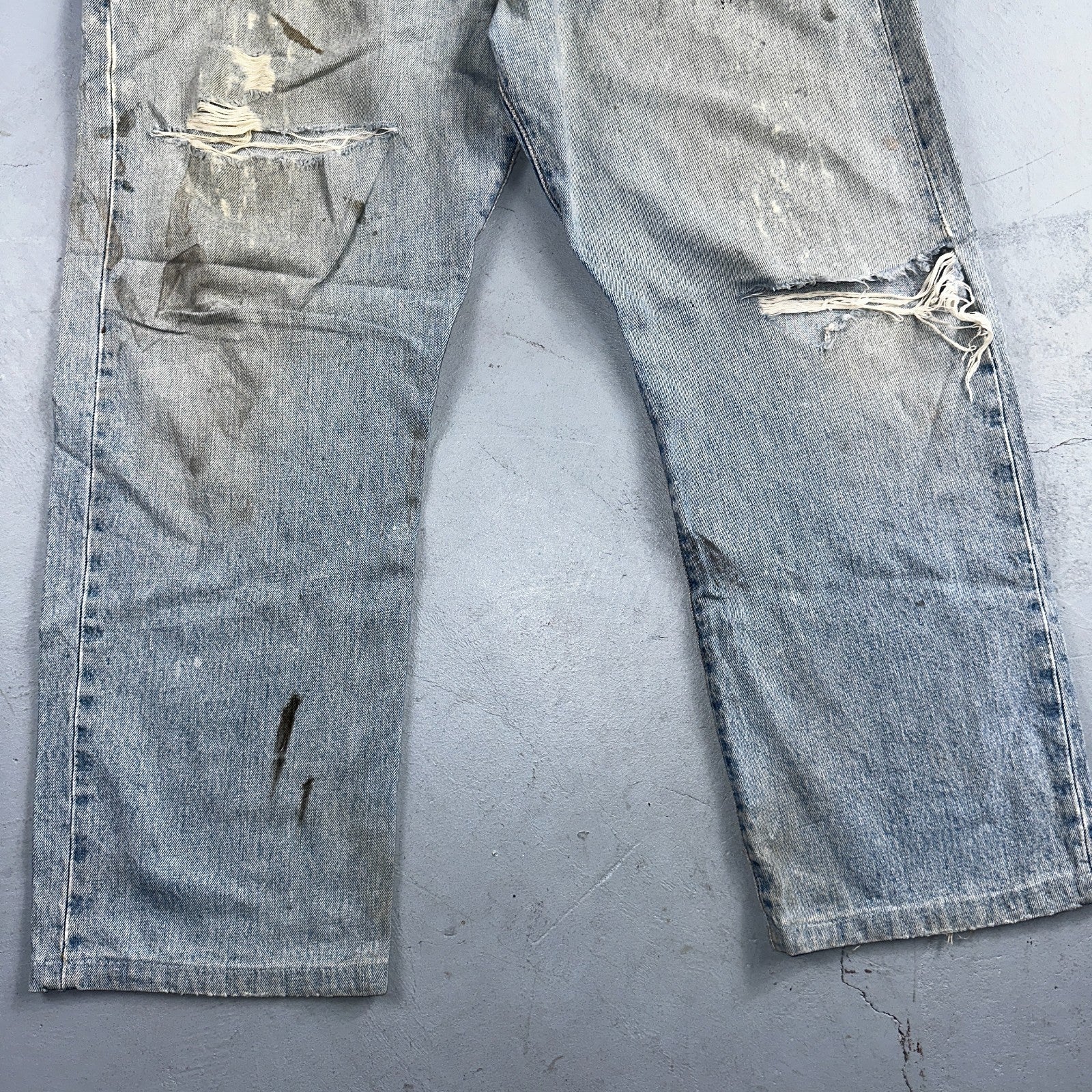 Levis 501 Vintage 90s Mexico Straight Leg Jeans Blue Light Wash 40x30 Act 40x28