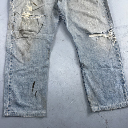 Levis 501 Vintage 90s Mexico Straight Leg Jeans Blue Light Wash 40x30 Act 40x28