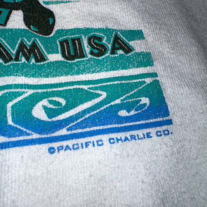 Hawaii Guam USA VTG T Shirt Gildan White Beach Travel Turtle Ocean Love