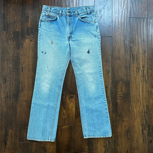 Levis 517 Vintage 80s USA Orange Tab Bootcut Flare Blue Jeans 34x31 Act 32x29