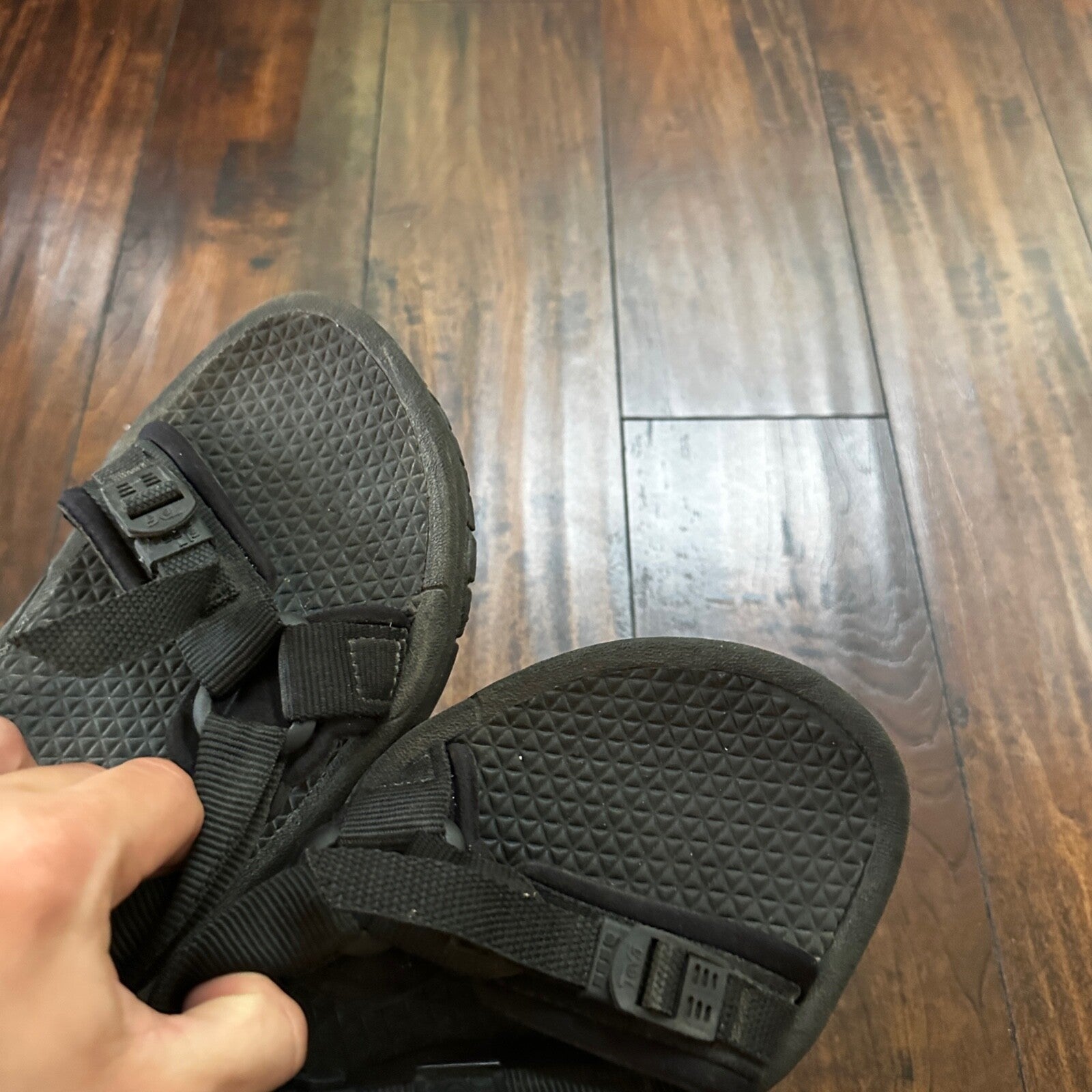 Teva Black Textile Synthetic Spider Rubber Sport Strap Sandals Men’s Sz 14