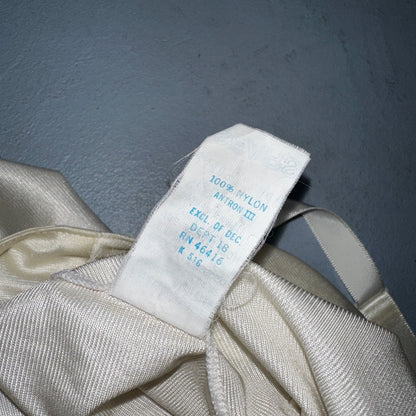 Vintage 1970s Sears Lingerie Slip Dress Sleepwear Full Sweep Nightgown Lace 70s