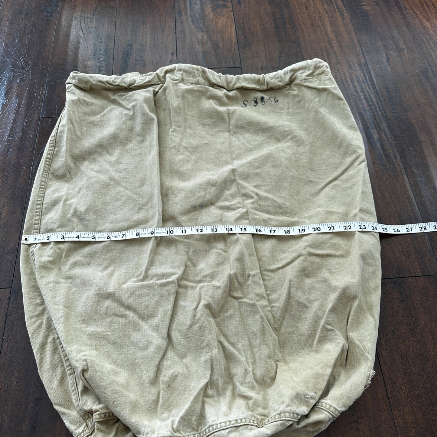 VTG WWII Canvas Garment Laundry Bag Rare Military Denim 1940s 40s 50s Stencil