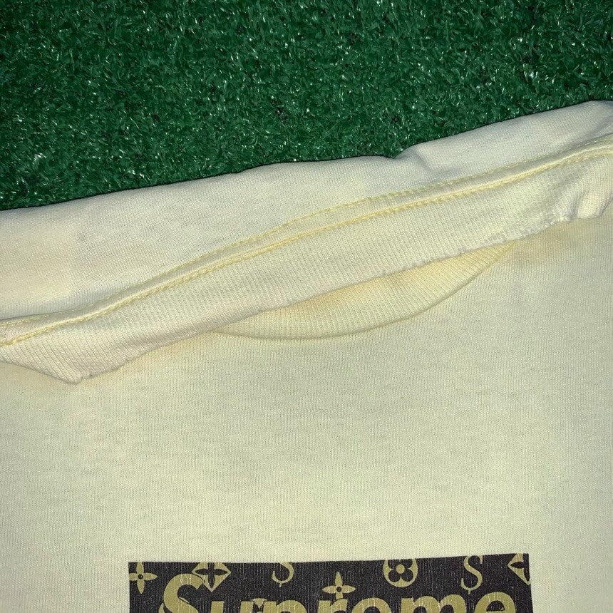 OG 2000 Supreme Louis Vuitton LV Monogram Box Logo T Shirt 100% Authentic VTG
