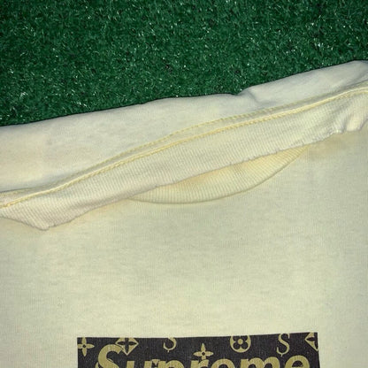 OG 2000 Supreme Louis Vuitton LV Monogram Box Logo T Shirt 100% Authentic VTG