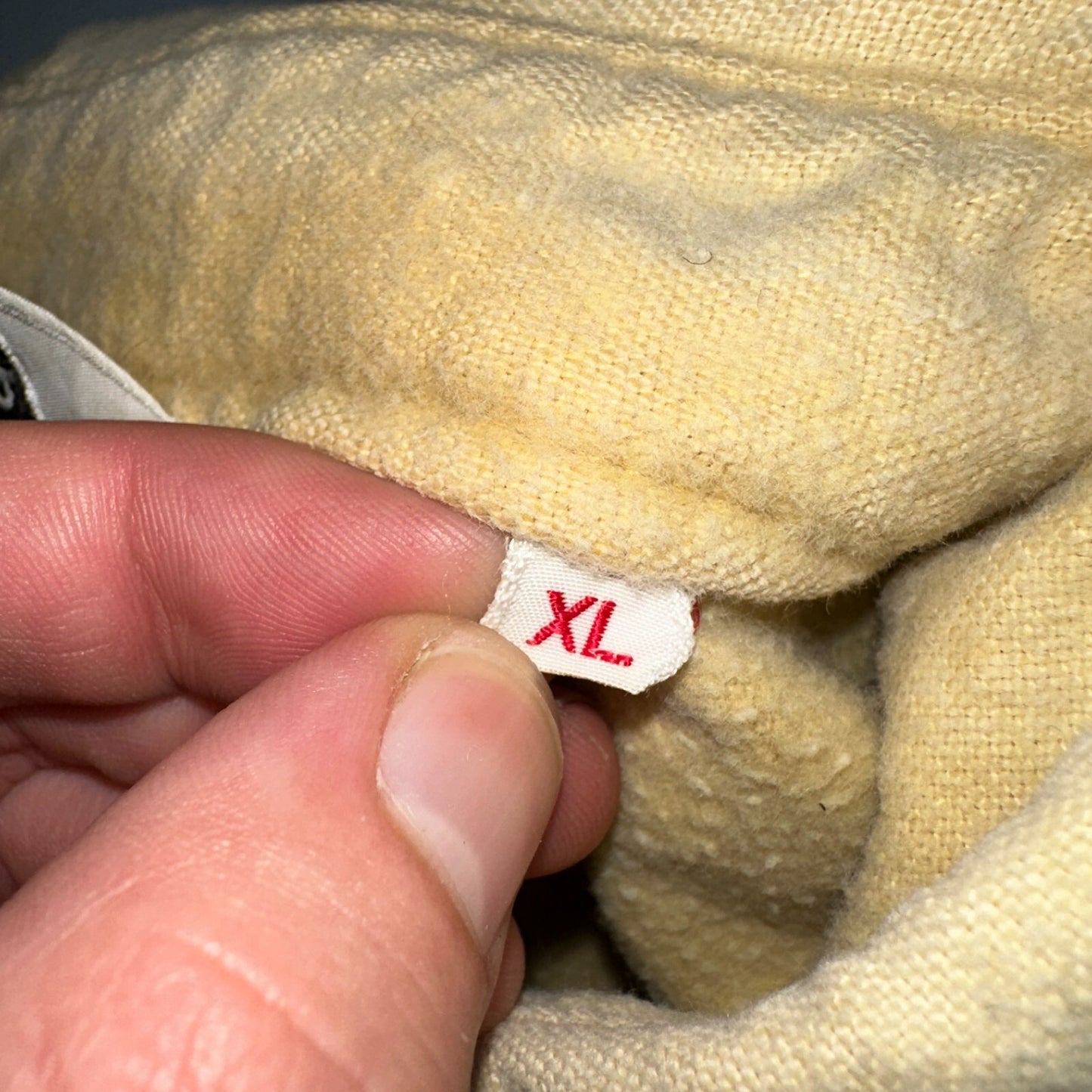 Vintage Woolrich Chamois Button Up Shirt Heavy Cotton Mens XL USA Yellow 70s