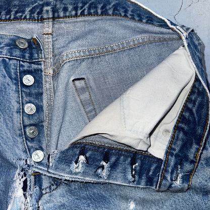Levis 501 Vintage 80s Redline Selvedge USA XX Jeans Light Wash 32x33 Act 28x28