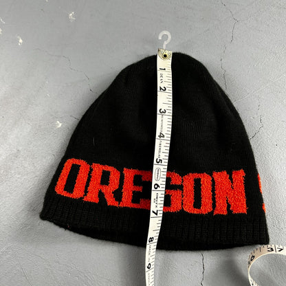 Nike VTG Team Oregon State Beavers Black Beanie Hat Cap Embroidered OS Swoosh