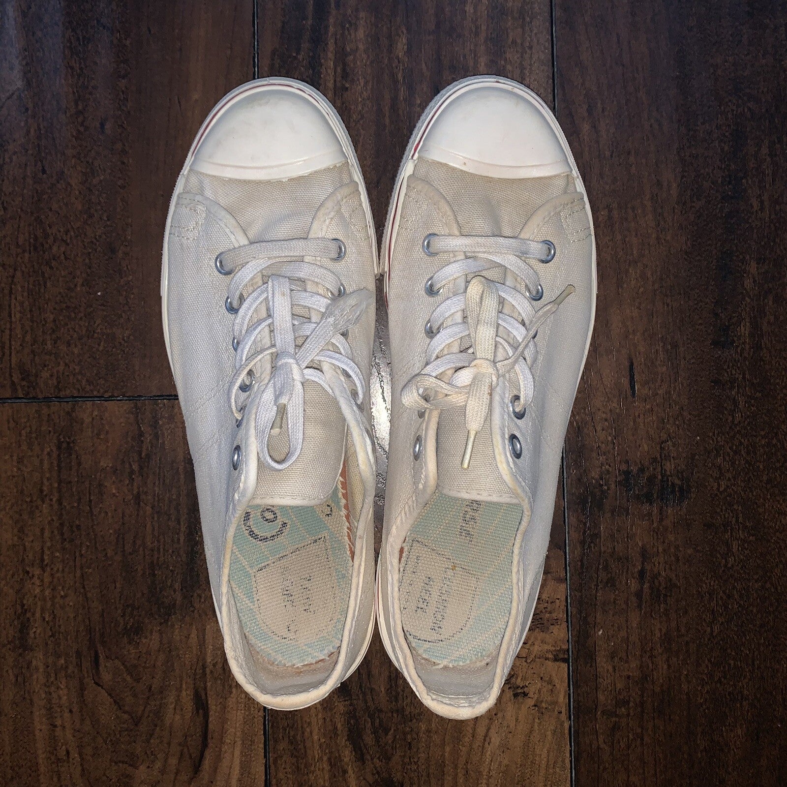 Vintage 60s 50s CONVERSE Chuck Taylor All Star Blue Label White 7 Low RARE USA