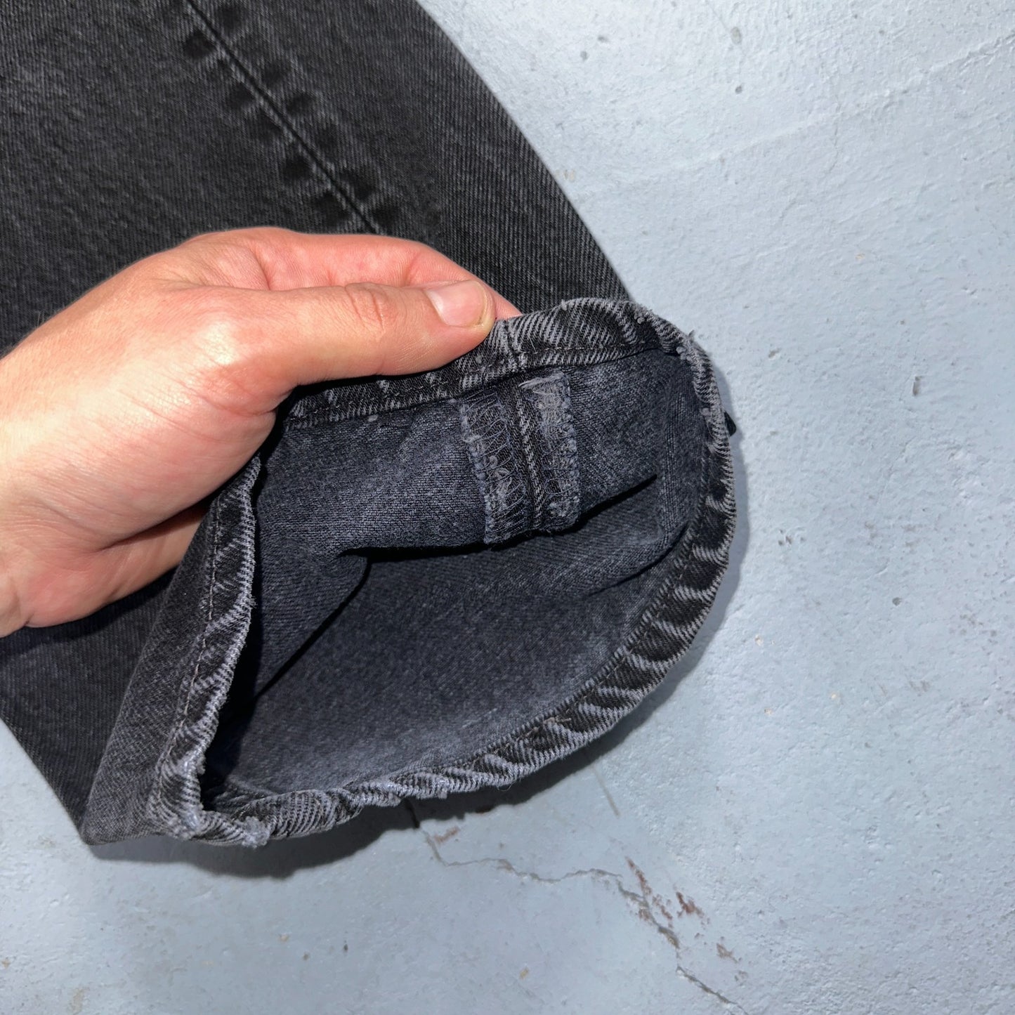 Levis 501 Vintage 80s USA XX Straight Leg Jeans Black Light Wash 33x34 Act 31x32