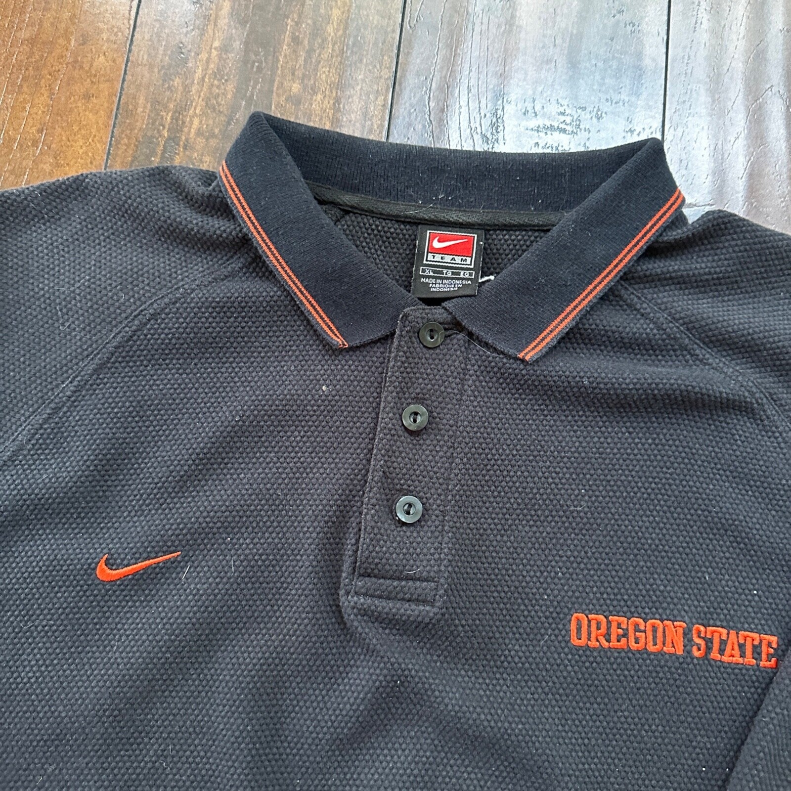 Nike Oregon OSU VTG T Shirt Polo 90s 1990s Sports Golf Ball Cool Beavers XL
