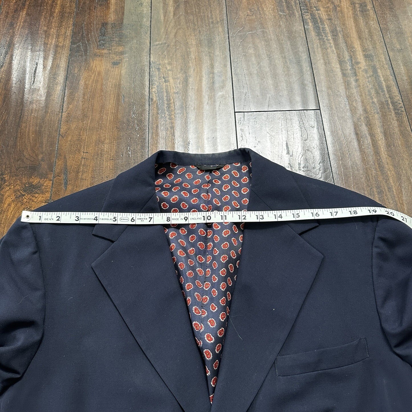 1960s 1970s Navy Oregon Sport Jacket VTG Mens Suit 42 33x33 Rockabilly Classy